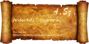 Anderkó Szandra névjegykártya